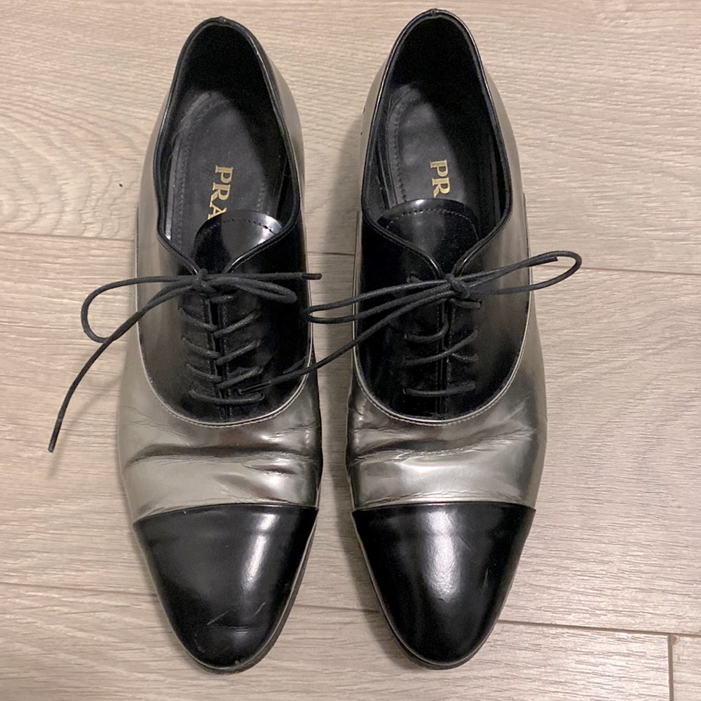PRADA lace up loafers